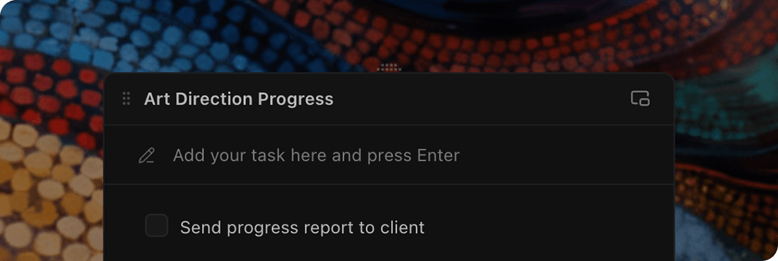Blend workspace showing drag and drop functionality